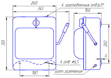 Ящик силовой с блоком предохранитель - выключатель ЯБПВУ-1 (ЯБПВУ-100А(54))
